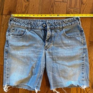 Silver shorts made from jeans